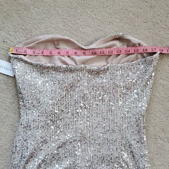 ALEXIA ADMOR Strapless Sequin Ruffle Sheath Dress - Picture 7 of 10